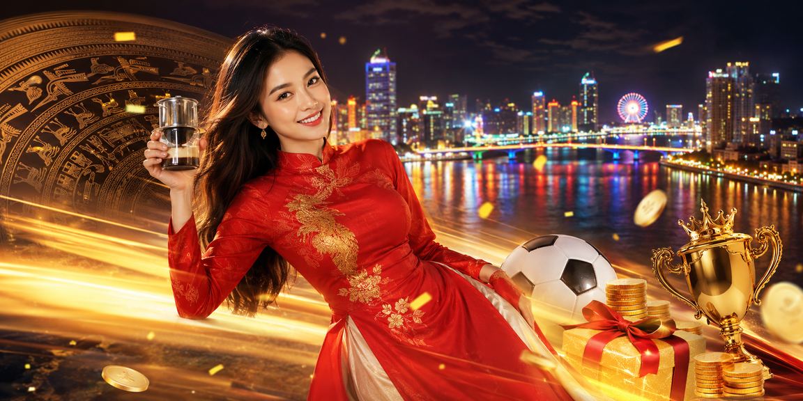 Người dùng mặc áo dài Đà Nẵng xem phân tích bóng đá trên điện thoại trước trận đấu